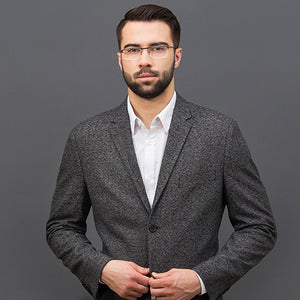 Brown Rectangle Half Rim Unisex Eyeglasses by Vincent Chase VC-119662
