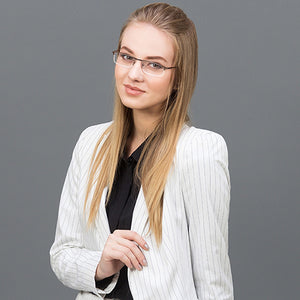 Brown Rectangle Half Rim Unisex Eyeglasses by Vincent Chase VC-119662