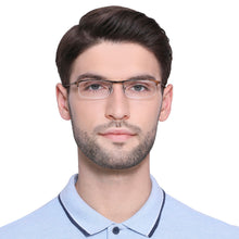 Load image into Gallery viewer, Brown Rectangle Half Rim Unisex Eyeglasses by Vincent Chase VC-119662