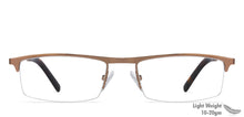 Load image into Gallery viewer, Brown Rectangle Half Rim Unisex Eyeglasses by Vincent Chase VC-119662