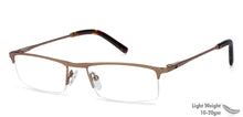 Load image into Gallery viewer, Brown Rectangle Half Rim Unisex Eyeglasses by Vincent Chase VC-119662