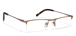 Brown Rectangle Half Rim Unisex Eyeglasses by Vincent Chase VC-119662