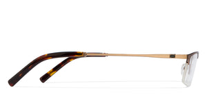 Brown Rectangle Half Rim Unisex Eyeglasses by Vincent Chase VC-119662