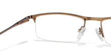 Load image into Gallery viewer, Brown Rectangle Half Rim Unisex Eyeglasses by Vincent Chase VC-119662