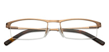 Load image into Gallery viewer, Brown Rectangle Half Rim Unisex Eyeglasses by Vincent Chase VC-119662