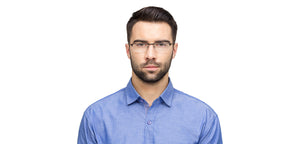 Brown Rectangle Half Rim Unisex Eyeglasses by Vincent Chase VC-119662