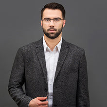 Load image into Gallery viewer, Gunmetal Rectangle Half Rim Unisex Eyeglasses by Vincent Chase VC-119663