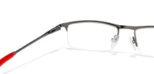 Load image into Gallery viewer, Gunmetal Rectangle Half Rim Unisex Eyeglasses by Vincent Chase VC-119663