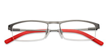 Load image into Gallery viewer, Gunmetal Rectangle Half Rim Unisex Eyeglasses by Vincent Chase VC-119663