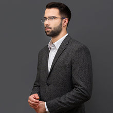 Load image into Gallery viewer, Gunmetal Rectangle Half Rim Unisex Eyeglasses by Vincent Chase VC-119664