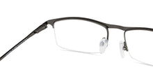 Load image into Gallery viewer, Gunmetal Rectangle Half Rim Unisex Eyeglasses by Vincent Chase-147951