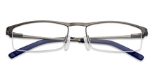Load image into Gallery viewer, Gunmetal Rectangle Half Rim Unisex Eyeglasses by Vincent Chase-147951