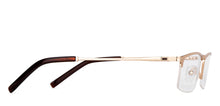 Load image into Gallery viewer, Gold Rectangle Half Rim Unisex Eyeglasses by Vincent Chase-147952