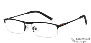 Black Rectangle Half Rim Unisex Eyeglasses by Vincent Chase-147947