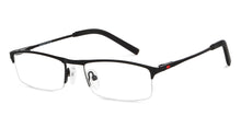 Load image into Gallery viewer, Black Rectangle Half Rim Unisex Eyeglasses by Vincent Chase-147947