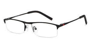 Black Rectangle Half Rim Unisex Eyeglasses by Vincent Chase-147947