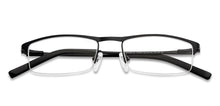 Load image into Gallery viewer, Black Rectangle Half Rim Unisex Eyeglasses by Vincent Chase-147947