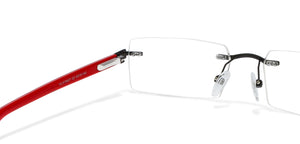 Black Rectangle Rimless Unisex Eyeglasses by Vincent Chase Online-119674