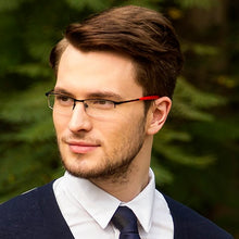 Load image into Gallery viewer, Black Rectangle Half Rim Unisex Eyeglasses by Vincent Chase Online-119709