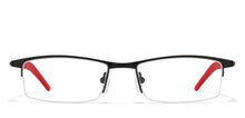 Load image into Gallery viewer, Black Rectangle Half Rim Unisex Eyeglasses by Vincent Chase Online-119709