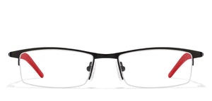 Black Rectangle Half Rim Unisex Eyeglasses by Vincent Chase Online-119709