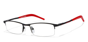 Black Rectangle Half Rim Unisex Eyeglasses by Vincent Chase Online-119709