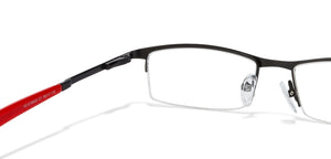 Black Rectangle Half Rim Unisex Eyeglasses by Vincent Chase Online-119709