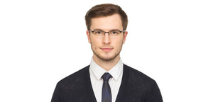 Black Rectangle Half Rim Unisex Eyeglasses by Vincent Chase Online-119710