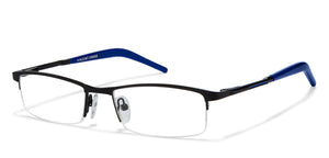 Black Rectangle Half Rim Unisex Eyeglasses by Vincent Chase Online-119710