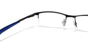 Black Rectangle Half Rim Unisex Eyeglasses by Vincent Chase Online-119710