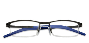 Black Rectangle Half Rim Unisex Eyeglasses by Vincent Chase Online-119710
