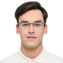 Load image into Gallery viewer, Brown Rectangle Half Rim Unisex Eyeglasses by Vincent Chase VC-119716