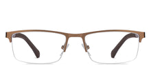 Load image into Gallery viewer, Brown Rectangle Half Rim Unisex Eyeglasses by Vincent Chase VC-119716