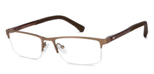 Load image into Gallery viewer, Brown Rectangle Half Rim Unisex Eyeglasses by Vincent Chase VC-119716