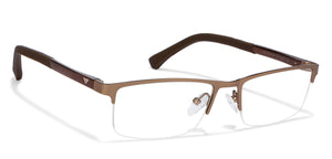 Brown Rectangle Half Rim Unisex Eyeglasses by Vincent Chase VC-119716