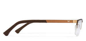Brown Rectangle Half Rim Unisex Eyeglasses by Vincent Chase VC-119716