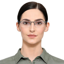 Load image into Gallery viewer, Gunmetal Rectangle Half Rim Unisex Eyeglasses by Vincent Chase VC-119719