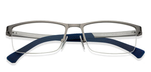 Gunmetal Rectangle Half Rim Unisex Eyeglasses by Vincent Chase VC-119719