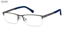 Load image into Gallery viewer, Gunmetal Rectangle Half Rim Unisex Eyeglasses by Vincent Chase VC-119719