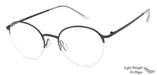 Load image into Gallery viewer, Black Round Half Rim Unisex Eyeglasses by Vincent Chase Online-119723