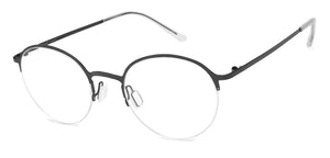 Black Round Half Rim Unisex Eyeglasses by Vincent Chase Online-119723