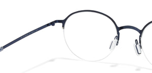 Black Round Half Rim Unisex Eyeglasses by Vincent Chase Online-119723