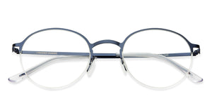 Black Round Half Rim Unisex Eyeglasses by Vincent Chase Online-119723
