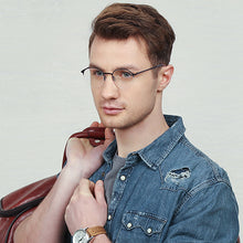 Load image into Gallery viewer, Black Round Half Rim Unisex Eyeglasses by Vincent Chase Online-119723