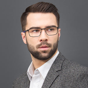 Black Rectangle Full Rim Unisex Eyeglasses by Vincent Chase Online-119728