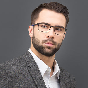 Black Rectangle Full Rim Unisex Eyeglasses by Vincent Chase Online-119728