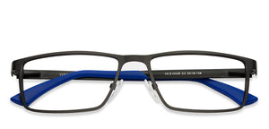 Black Rectangle Full Rim Unisex Eyeglasses by Vincent Chase Online-119728