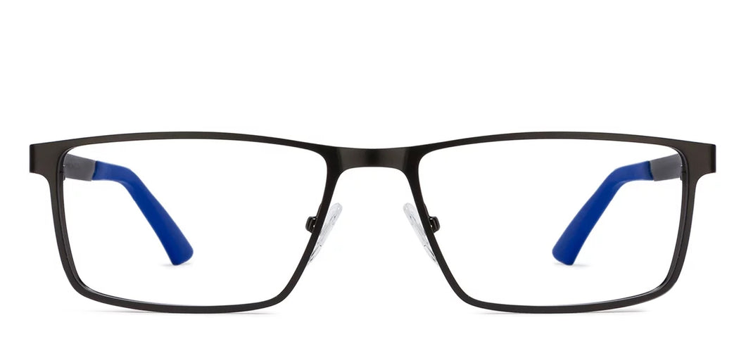 Black Rectangle Full Rim Unisex Eyeglasses by Vincent Chase Online-119728