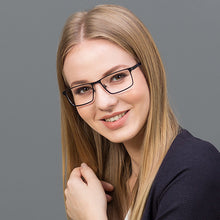Load image into Gallery viewer, Black Rectangle Full Rim Unisex Eyeglasses by Vincent Chase Online-119728