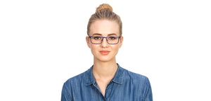 Blue Rectangle Full Rim Unisex Eyeglasses by Vincent Chase VC-119730